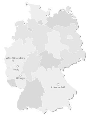 Die Produktion erfolgt in Deutschland an 4 unterschiedlichen Standorten AGROB BUCHTAL